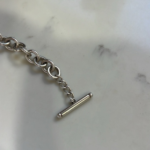 Tiffany & Co. Sterling Silver Heart Tag Toggle Chain Link Necklace. 💙 - Picture 10 of 17